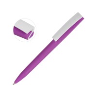 Ручка пластиковая soft-touch шариковая «Zorro», фиолетовый/белый