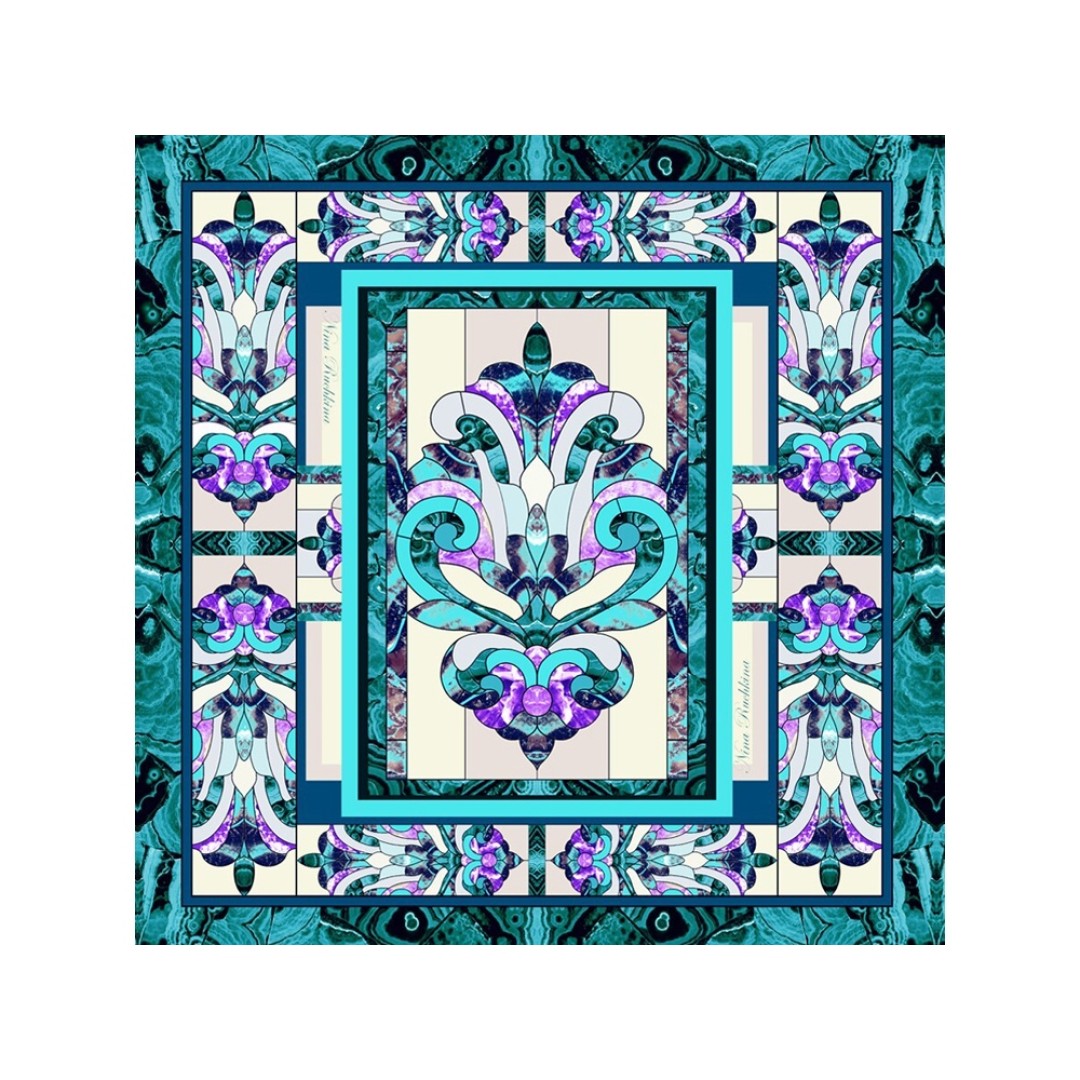 Набор: платок «Каменный цветок» и свеча «Утонченность»