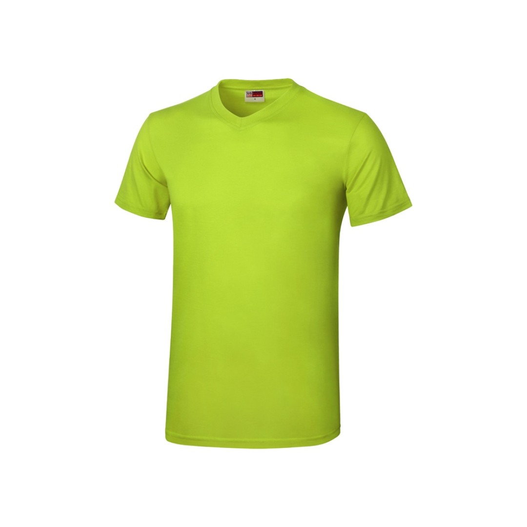 Футболка "Heavy Super Club" мужская с V-образным вырезом, зеленое яблоко