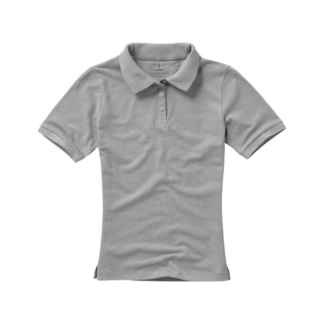 Calgary женская футболка-поло с коротким рукавом, серый меланж