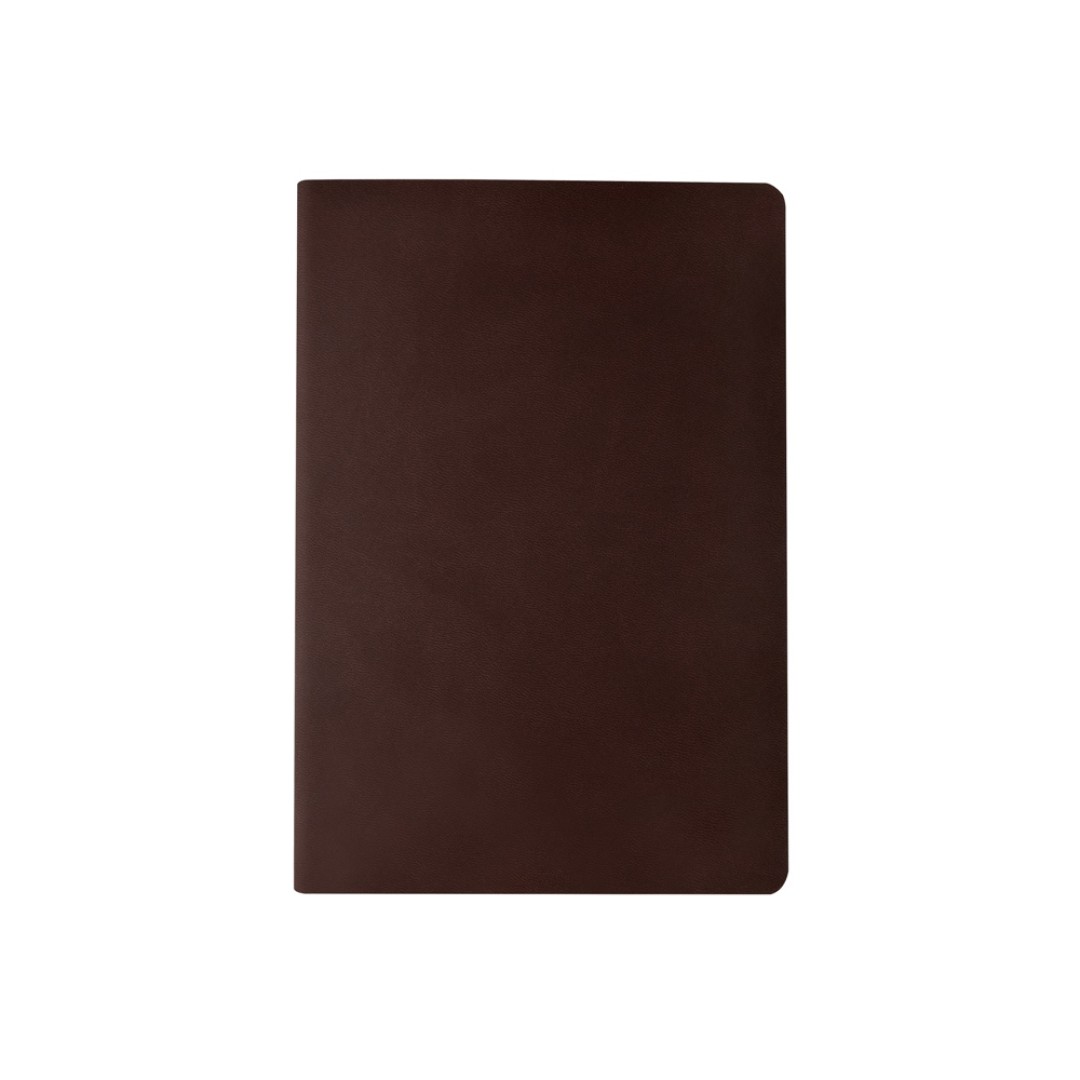 Бизнес тетрадь А5 "Megapolis flex" 60 л. soft touch клетка, коричневый