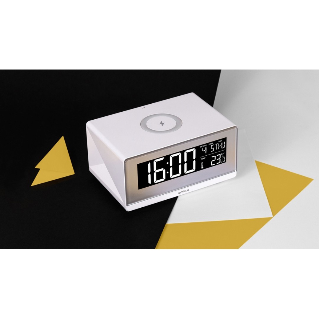 Часы с беспроводным зарядным устройством Rombica Timebox 2, белый (Р)