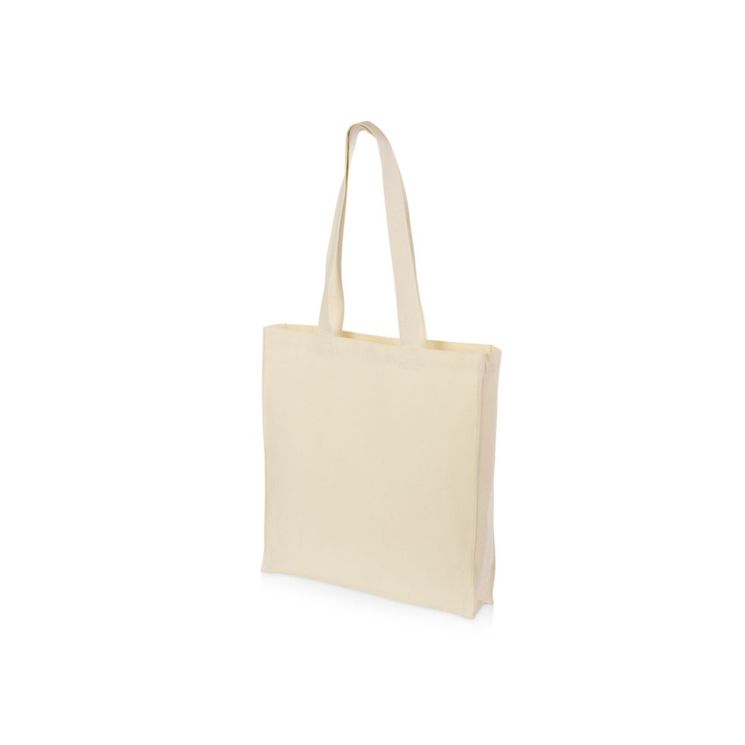 Сумка Donny из хлопка с донной складкой и парусиновыми ручками, натуральный