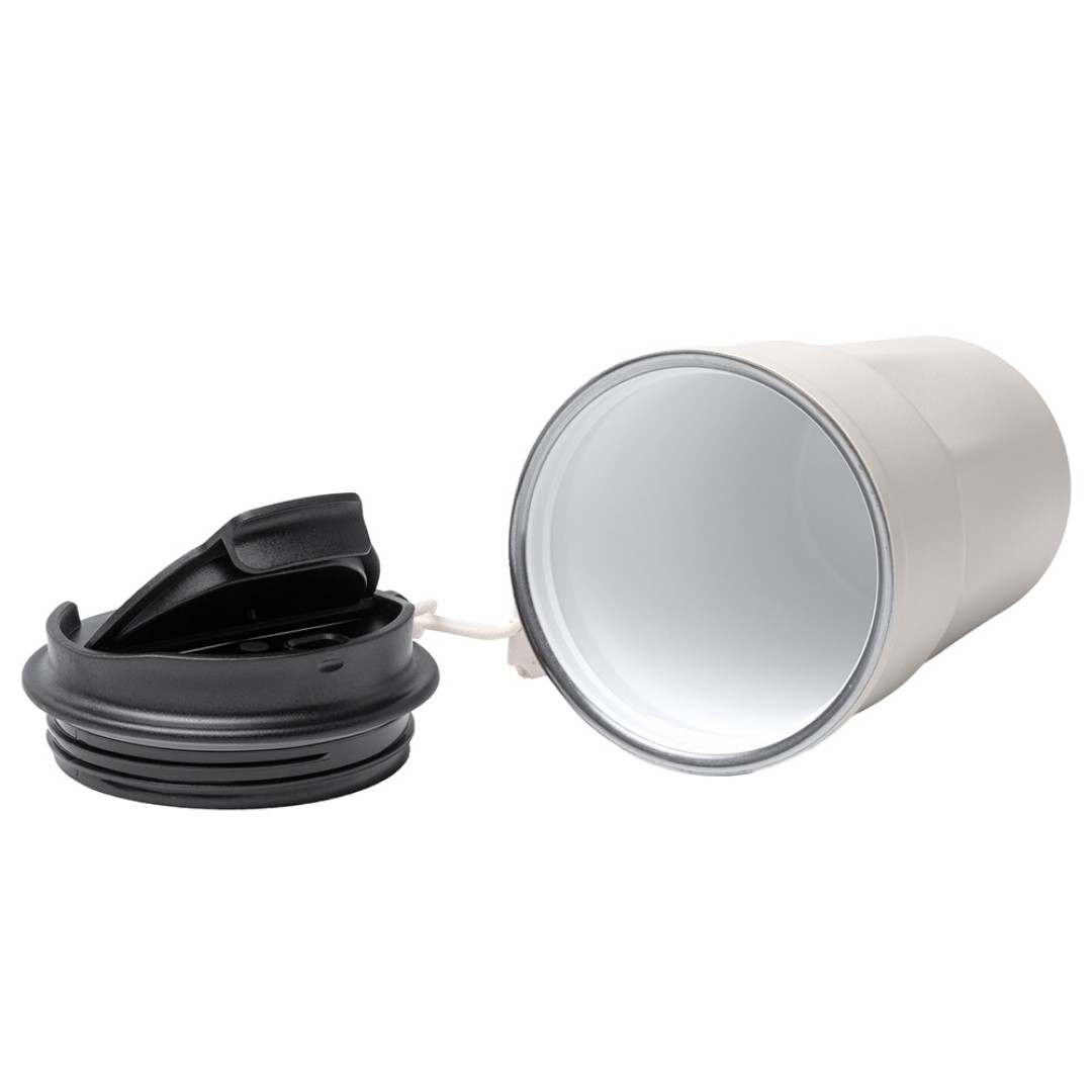 Термокружка KEURY из нержавеющей стали с двойными стенками и ручкой с керамической слоем, белый