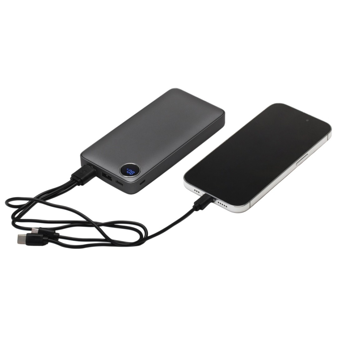 Внешний аккумулятор с дисплеем «Mild», 10 000 mAh, темно-серый