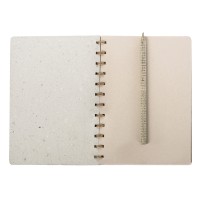 Живой блокнот А5 с бумажным карандашом и семенами цветов микс, белый