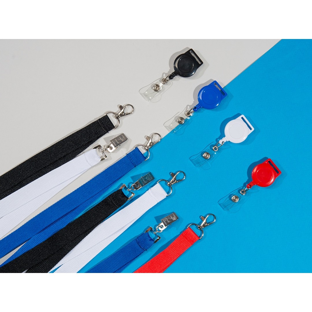 Ланъярд из RPET с карабином, синий
