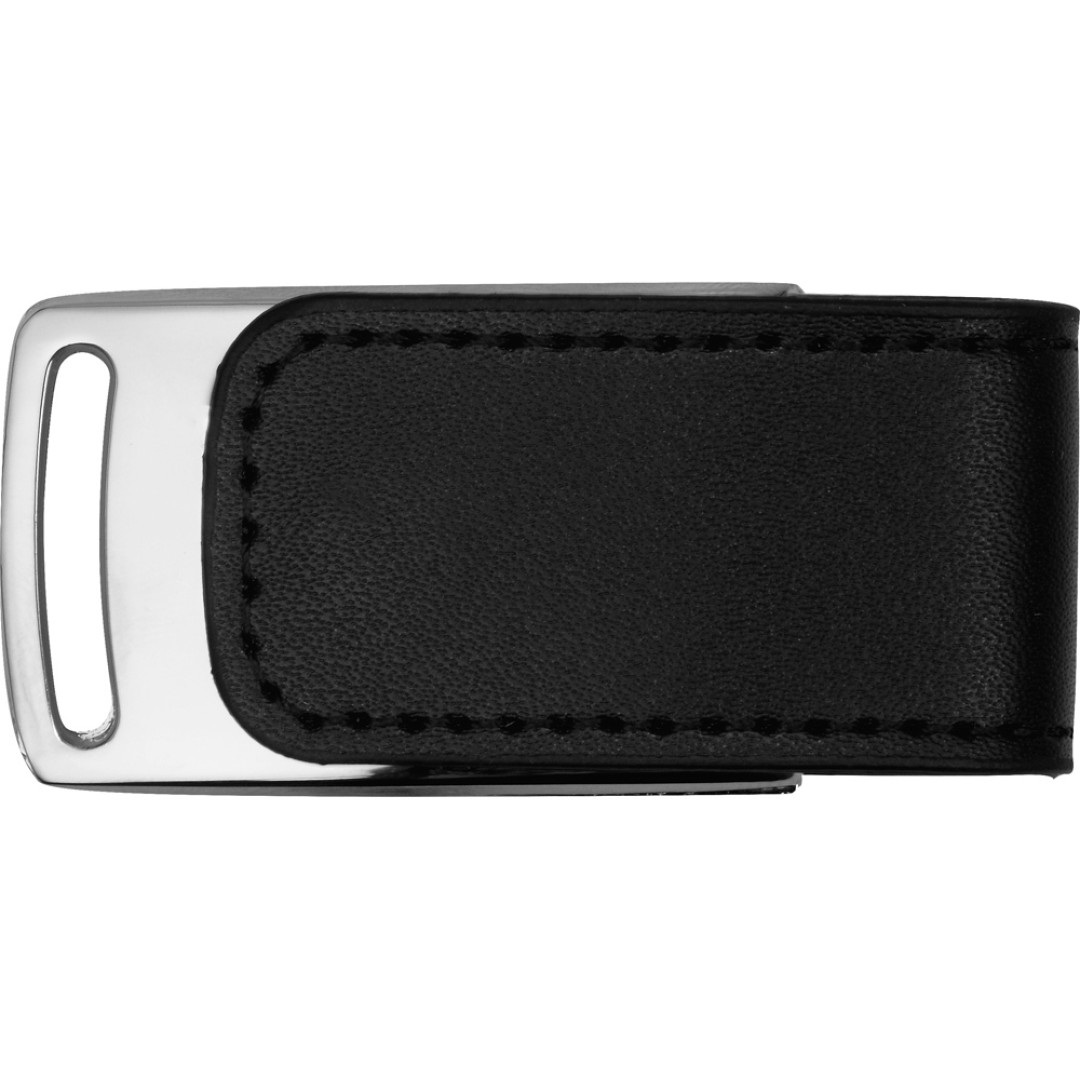 Флеш-карта USB 2.0 16 Gb с магнитным замком "Vigo", черный/серебристый