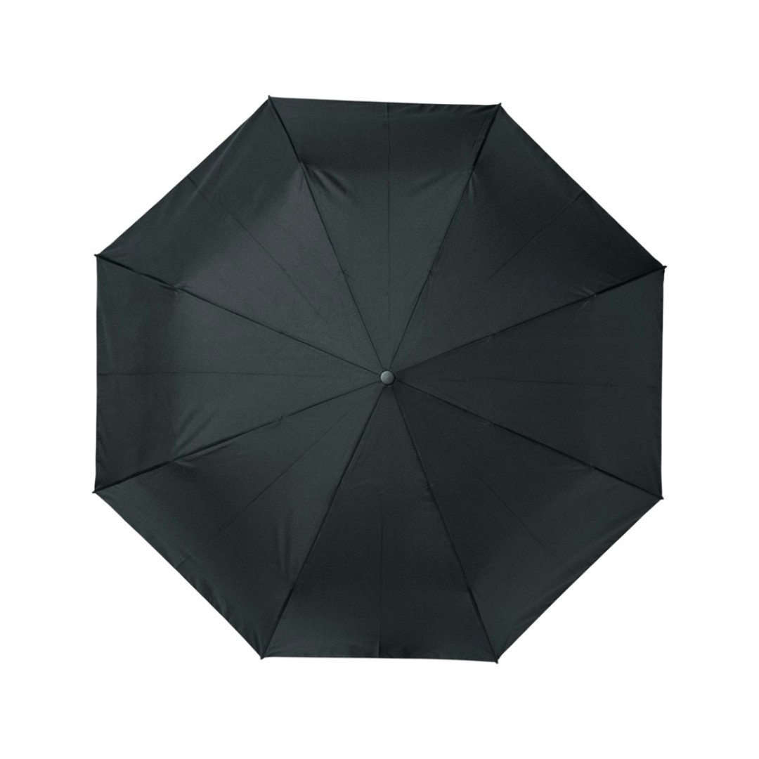 23-дюймовый автоматический зонт Alina из переработанного ПЭТ-пластика, черный