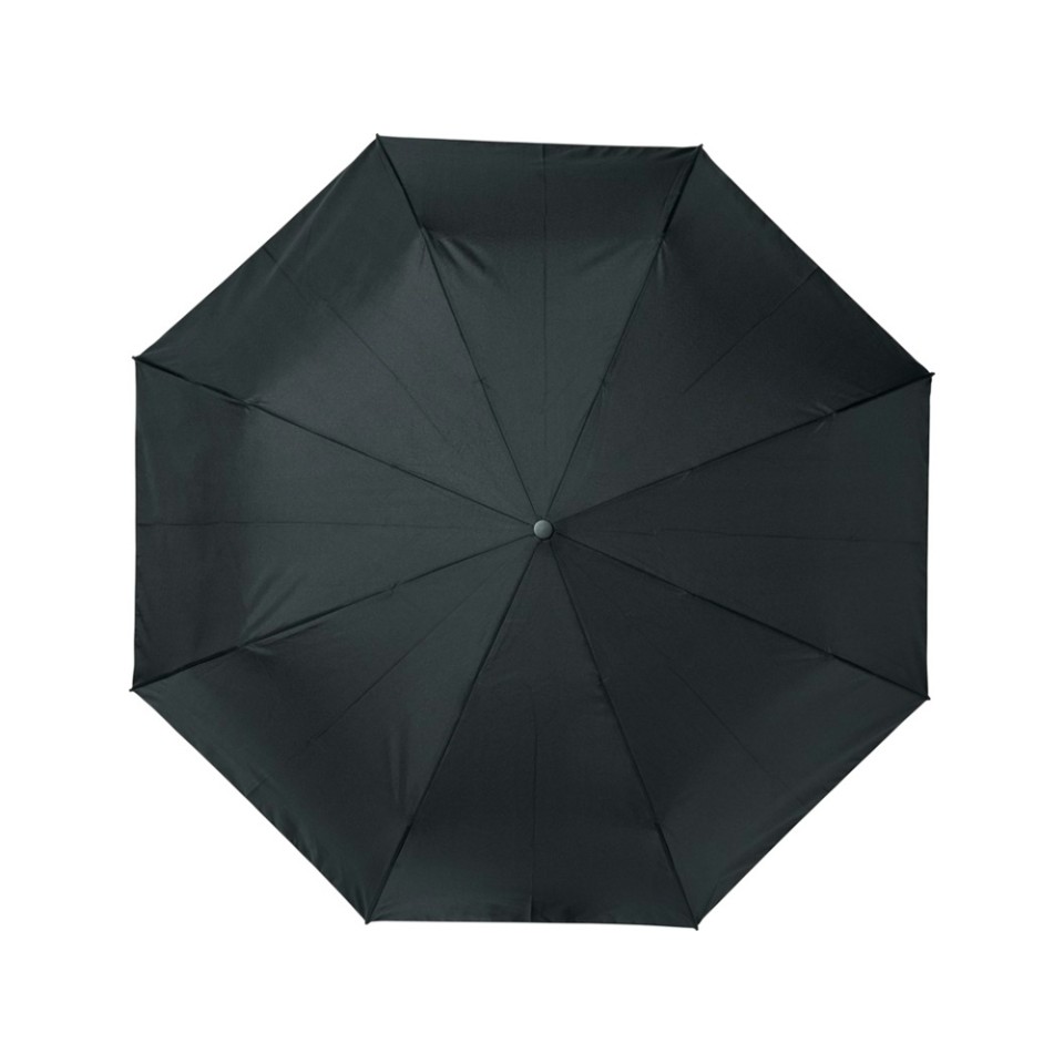 23-дюймовый автоматический зонт Alina из переработанного ПЭТ-пластика, черный