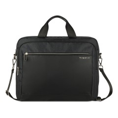 Портфель мужской BUGATTI Sera, антрацитовый, полиэстер, 40х11х34 см