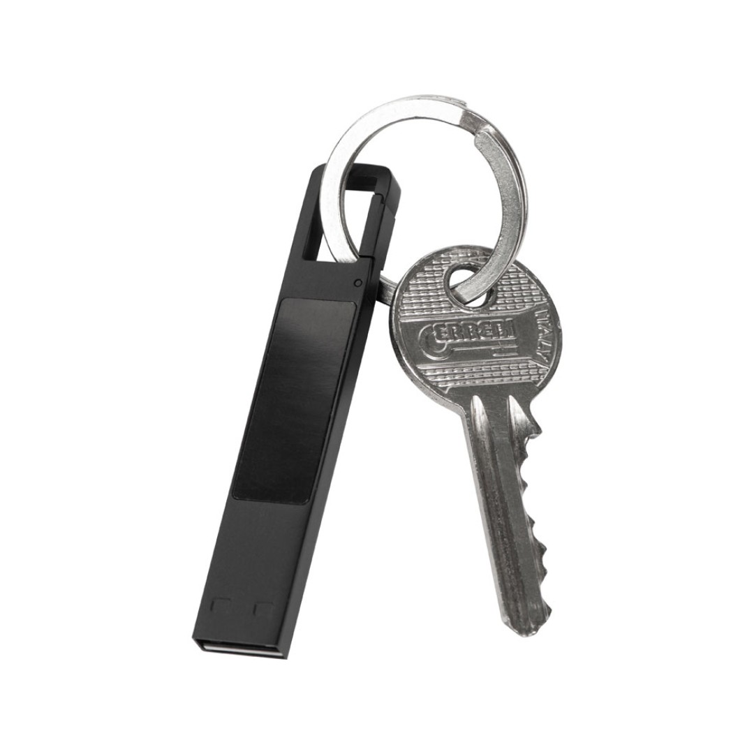 USB 2.0- флешка на 32 Гб c подсветкой логотипа «Hook LED», темно-серый, белая подсветка