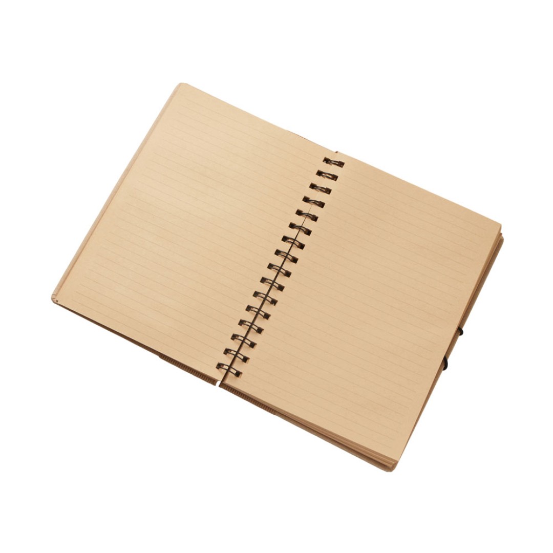 Крафтовый блокнот А5 в твердой обложке "Saharan Cypress", 80 листов 70 гр/м2 бумаги, натуральный