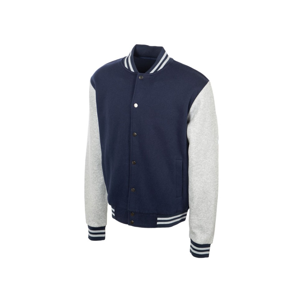 Бомбер «Oxford», темно-синий/серый меланж, унисекс