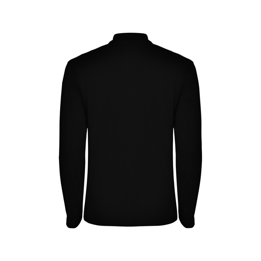 Рубашка поло "Estrella" мужская с длинным рукавом, черный