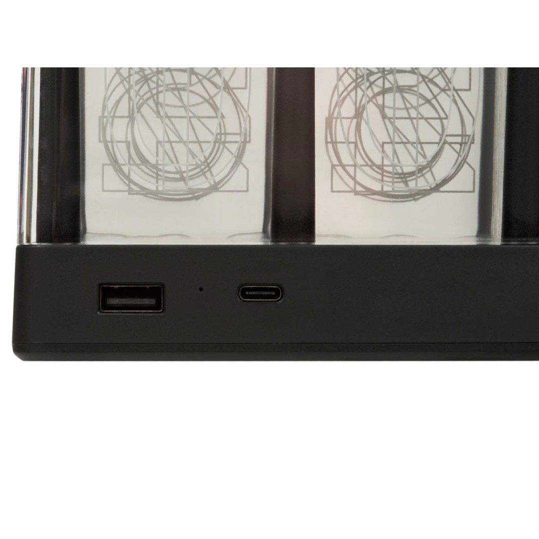 Часы с беспроводной зарядкой "Cyber", 10 Вт