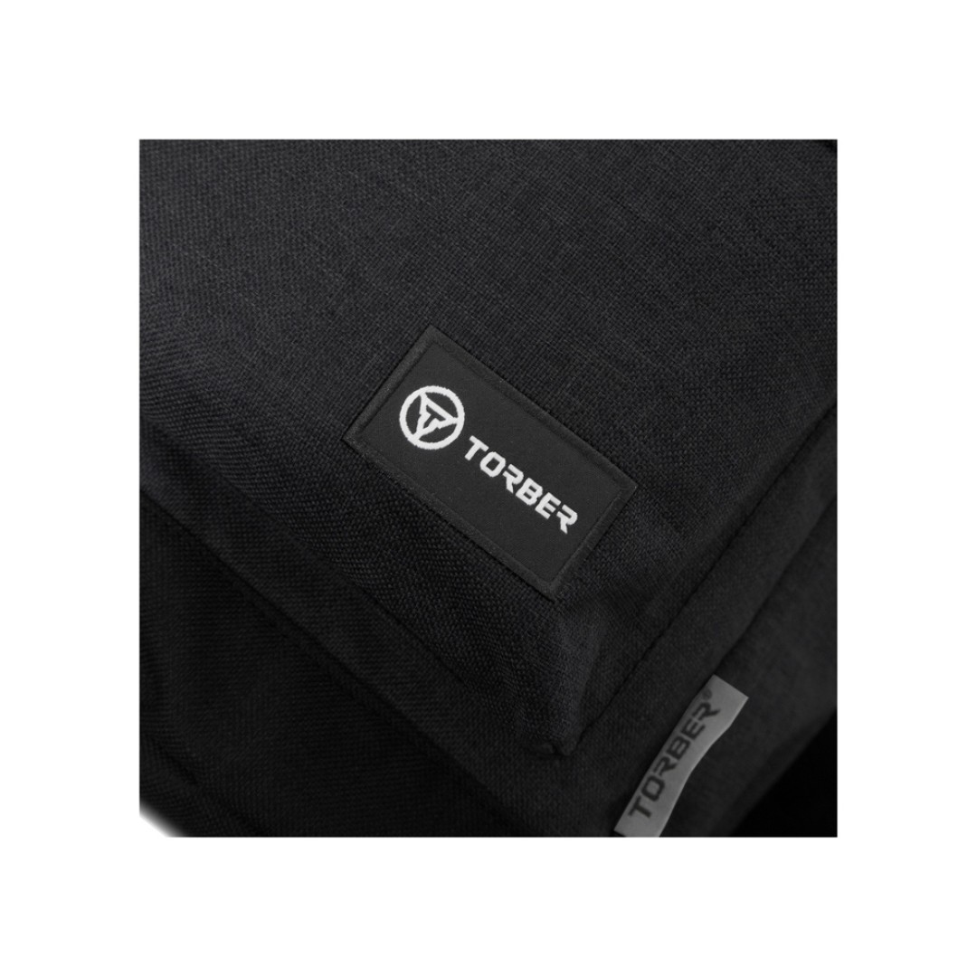 Рюкзак TORBER GRAFFI, черный, полиэстер меланж, 46 х 29 x 18 см