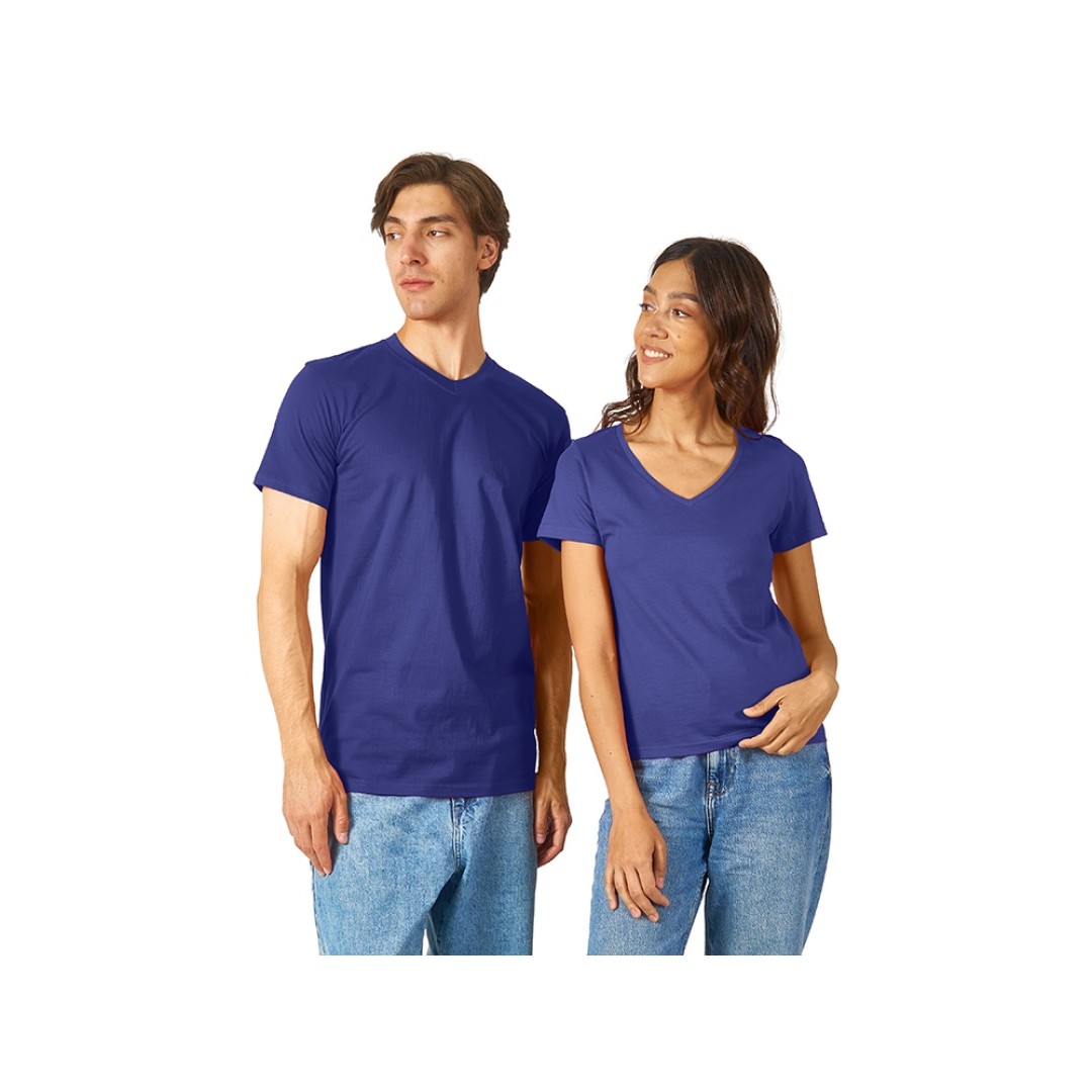 Футболка "Heavy Super Club" женская с V-образным вырезом, кл. синий