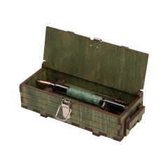 Ручка шариковая Кап клена, зеленый