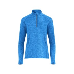 Толстовка с воротом на молнии женская "Melbourne", меланжевый королевский синий