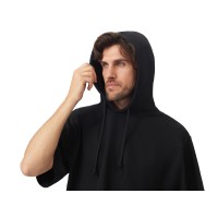 Худи оверсайз с коротким рукавом «Warsaw» унисекс, черный