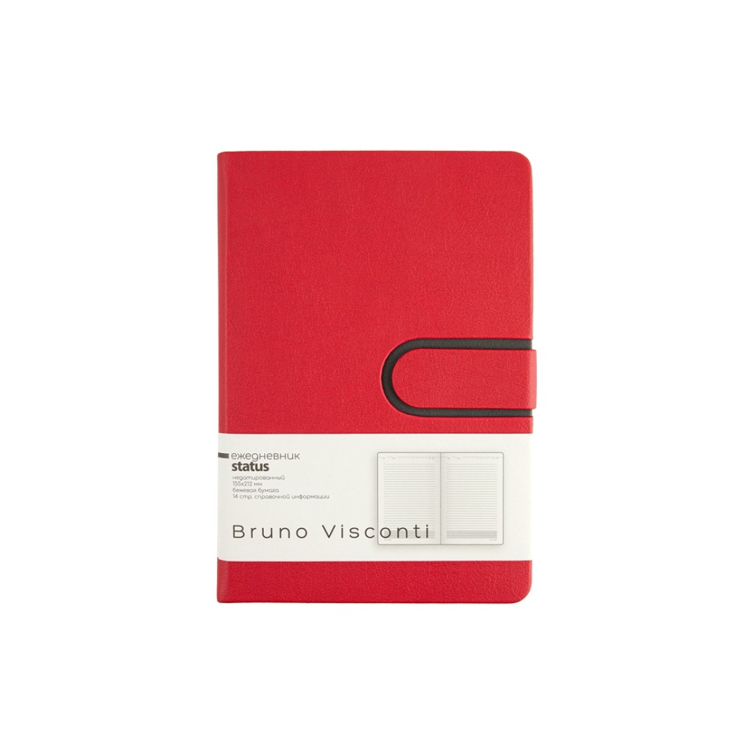 Ежедневник недатированный А5 "Status", красный
