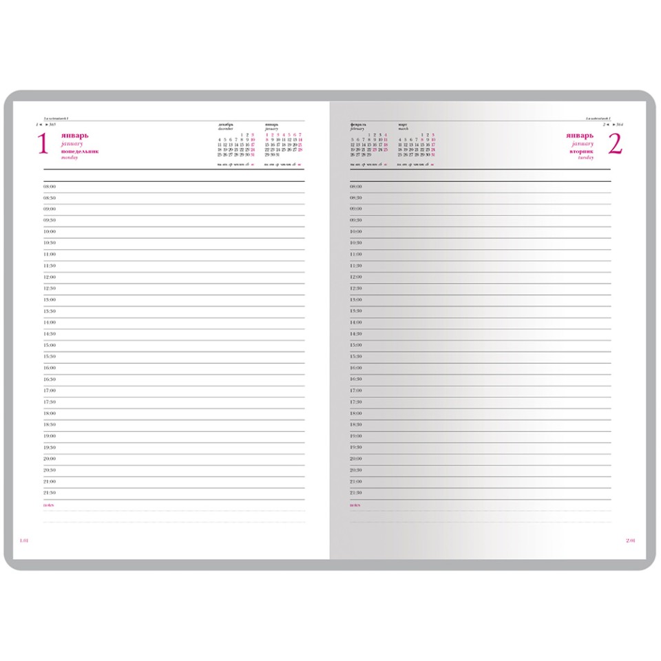 Ежедневник А5 датированный «Velvet» 2026, красный