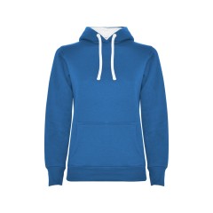 Толстовка с капюшоном "Urban" женская, королевский синий/белый
