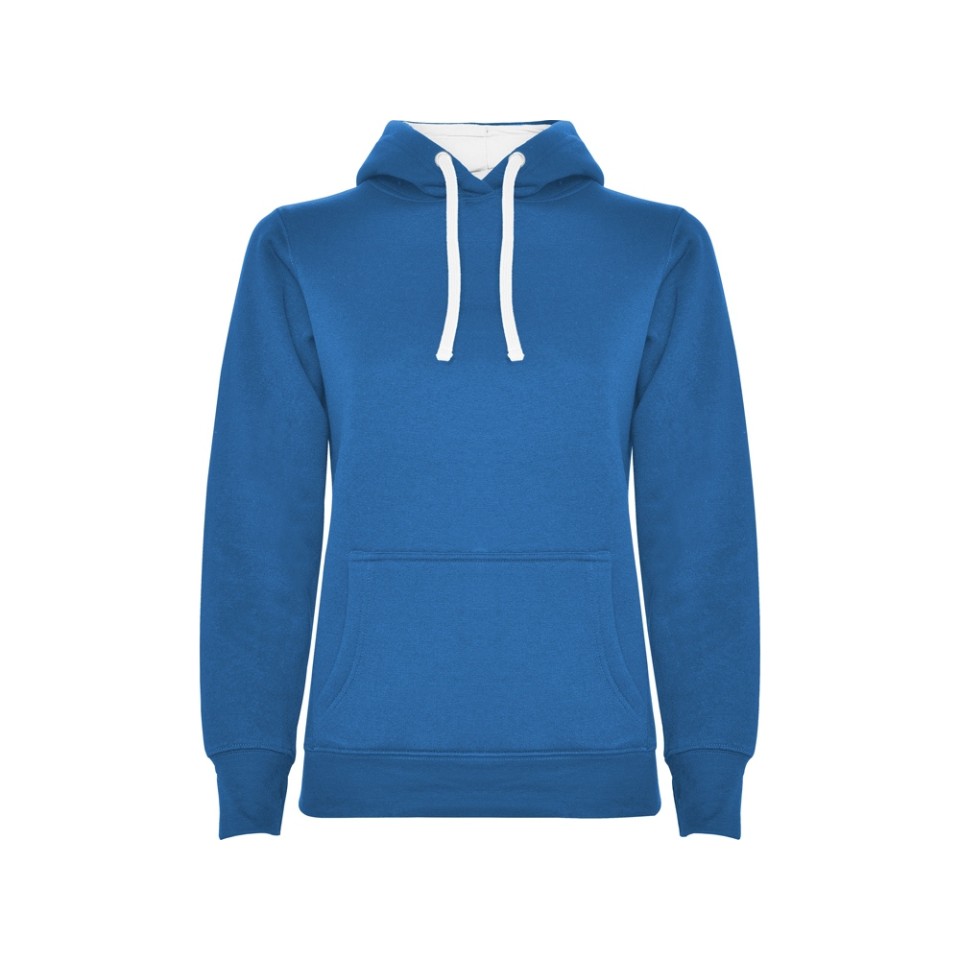 Толстовка с капюшоном "Urban" женская, королевский синий/белый
