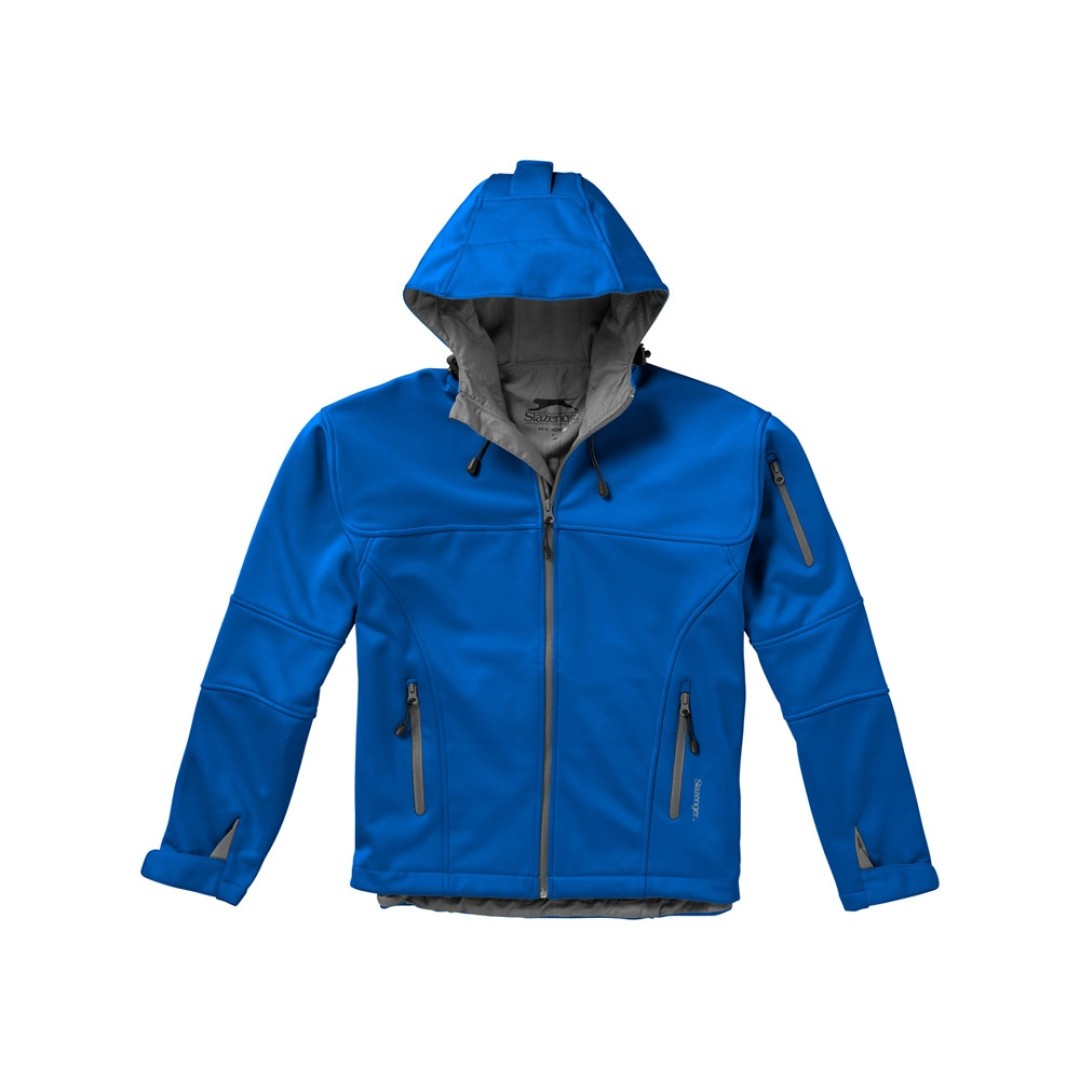 Куртка софтшел "Match" мужская, небесно-синий/серый