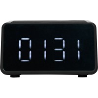 Беспроводная колонка с часами и функцией беспроводной зарядки «Sentry», черный
