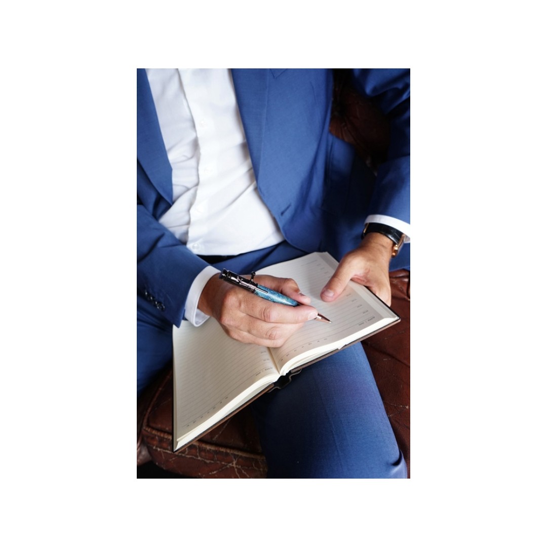 Ручка шариковая Кап клена, голубой