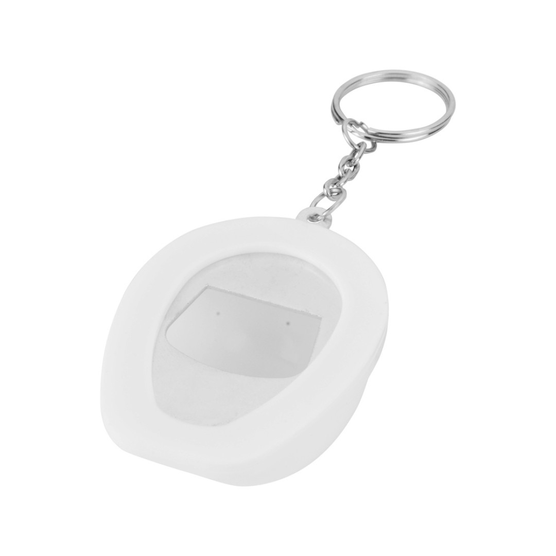Брелок-открывалка "Каска", белый