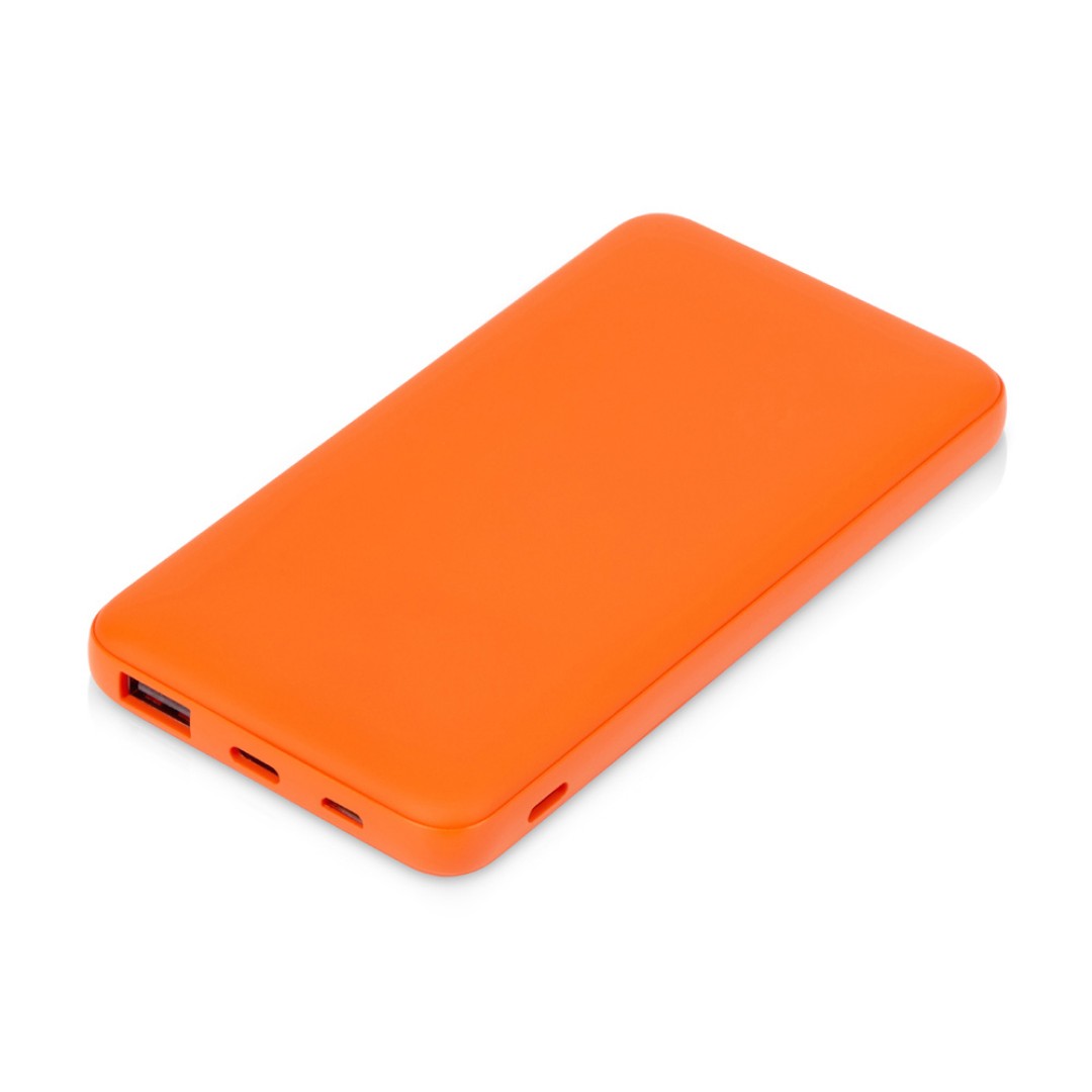 Подарочный набор c пластиковой ручкой, повербанком С2, 10000 mAh, оранжевый