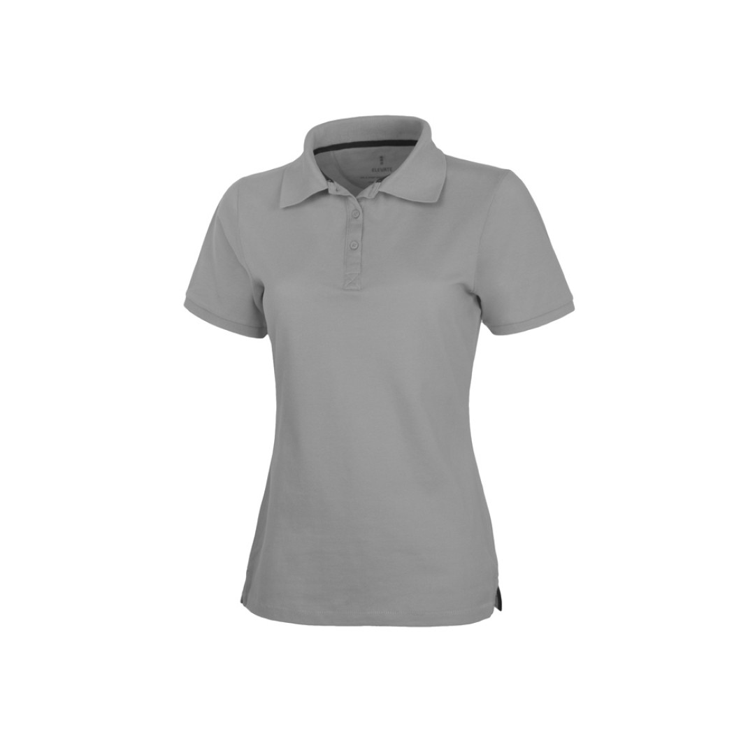 Calgary женская футболка-поло с коротким рукавом, серый меланж