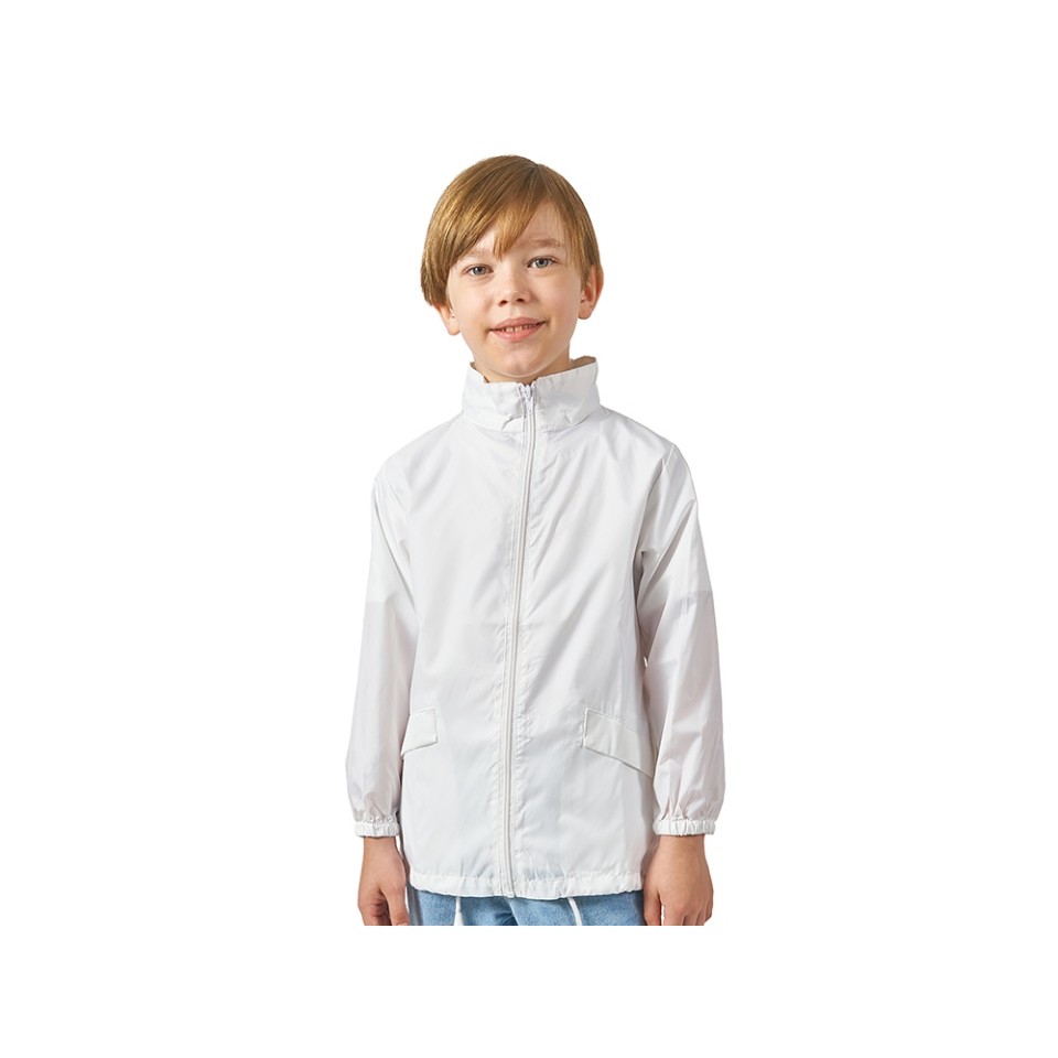 Ветровка "Miami" детская с чехлом, белый