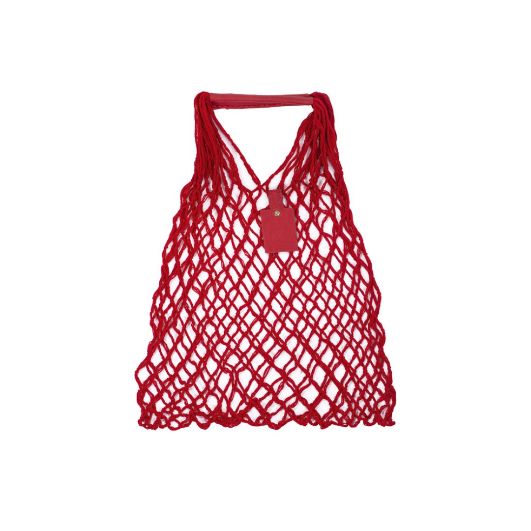 Авоська Dream М "old style" 15 литров с кожаными ручками, красный (1)