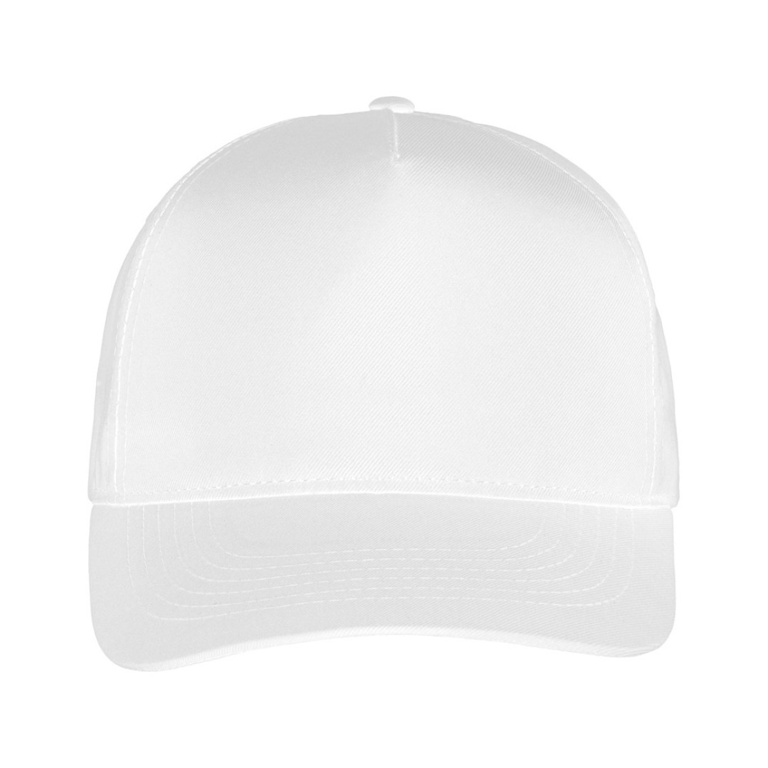 Бейсболка "Poly" 5-ти панельная, белый (Р)