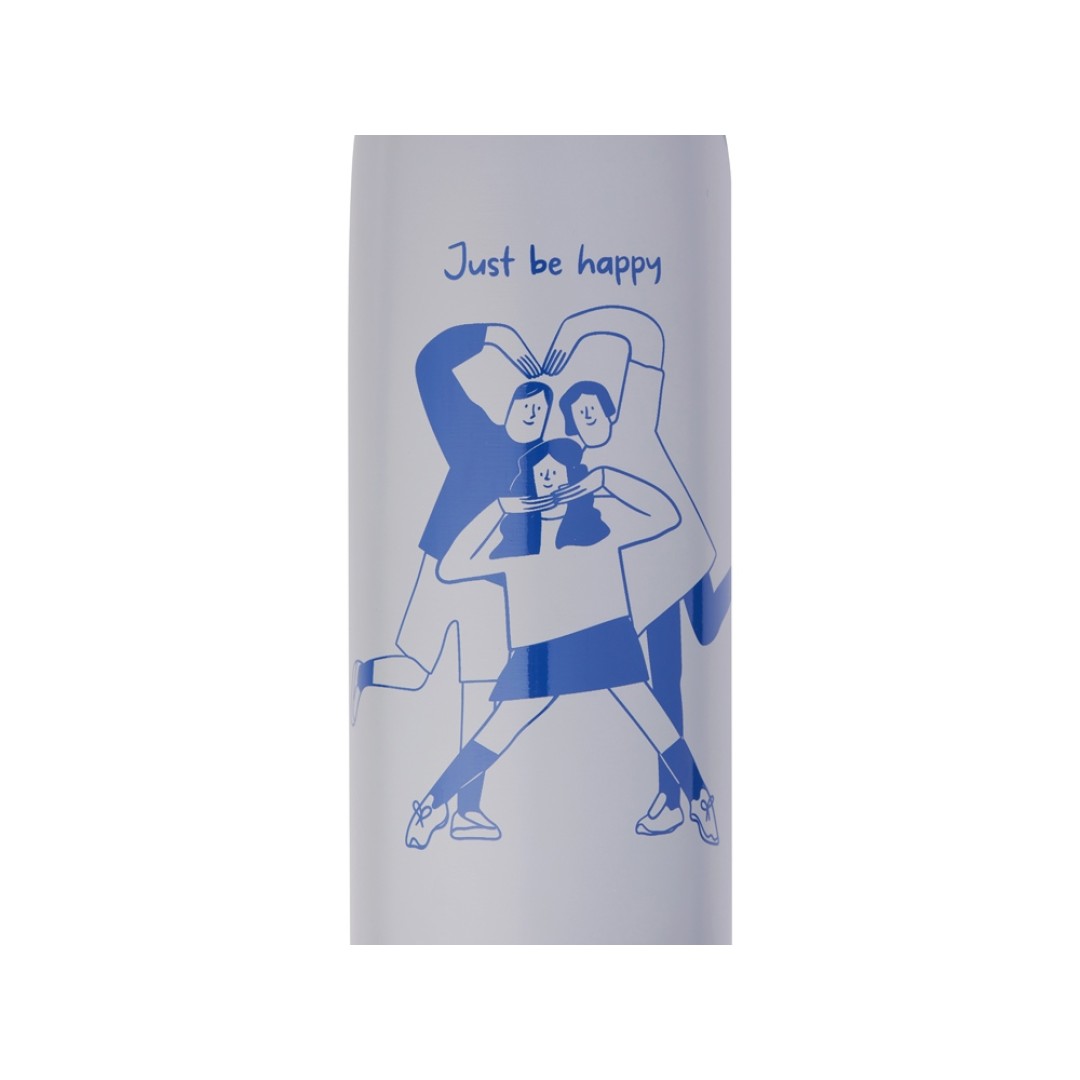 Стальная бутылка "Rely", 650 мл, серый (трафаретная печать круговая)