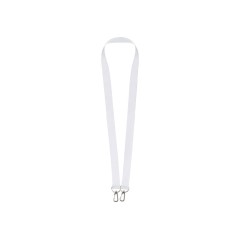 Ланъярд 2 см под сублимацию с 2-мя карабинами, серебристый