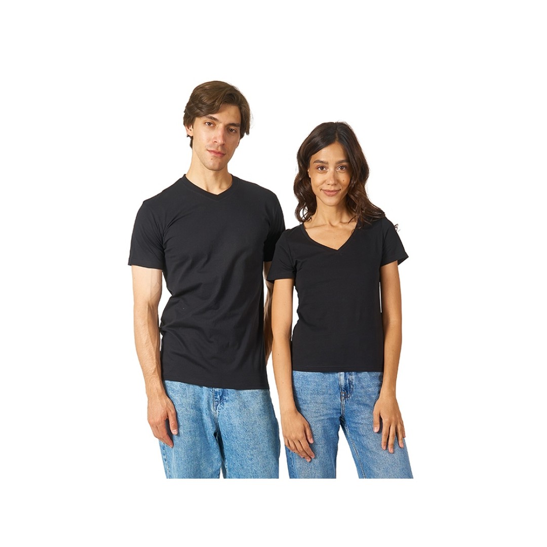 Футболка "Heavy Super Club" женская с V-образным вырезом, черный