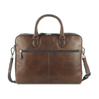 Сумка Mano "Don Valentino", натуральная кожа в коричневом цвете, 41,5 х 31 х 10 см