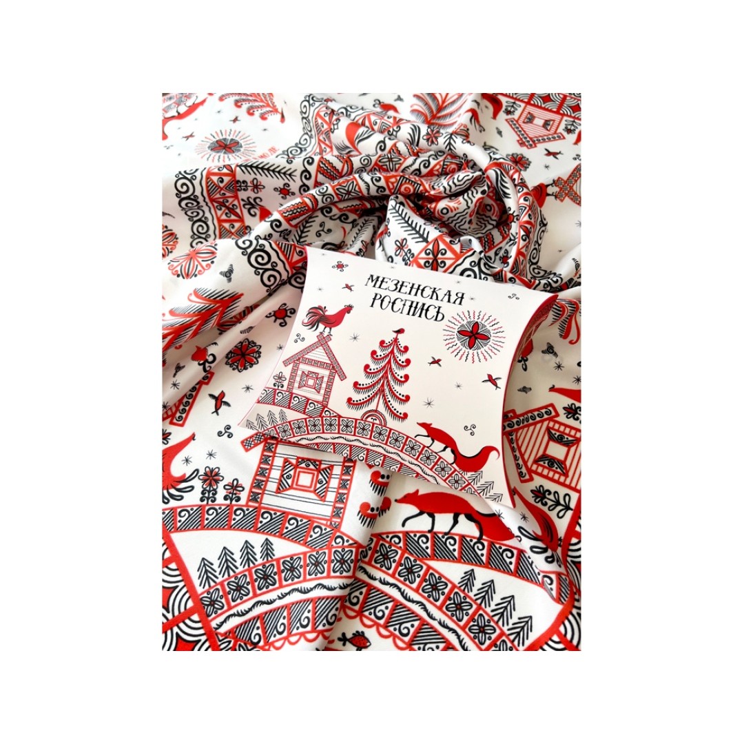 Платок "Мезенская роспись"