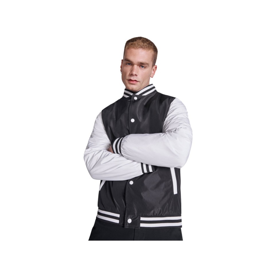 Бомбер утепленный «California» унисекс, черный/белый