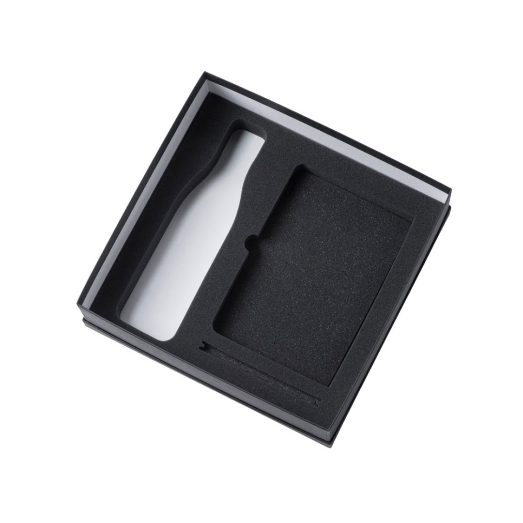 Подарочный набор с блокнотом С3, металлической ручкой и термобутылкой, красный