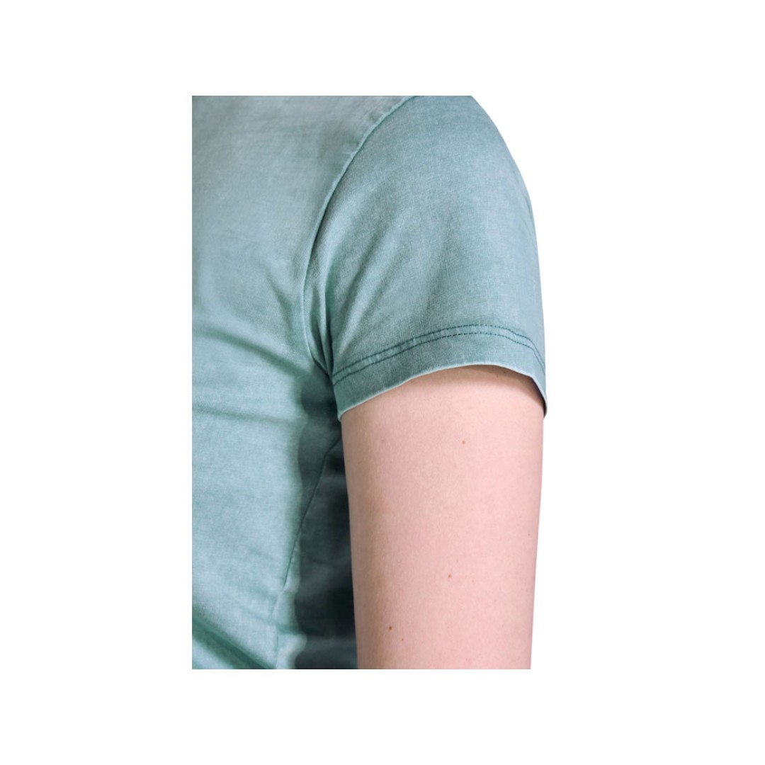 Футболка «Fiyi» женская, сине-зеленый выстиранный