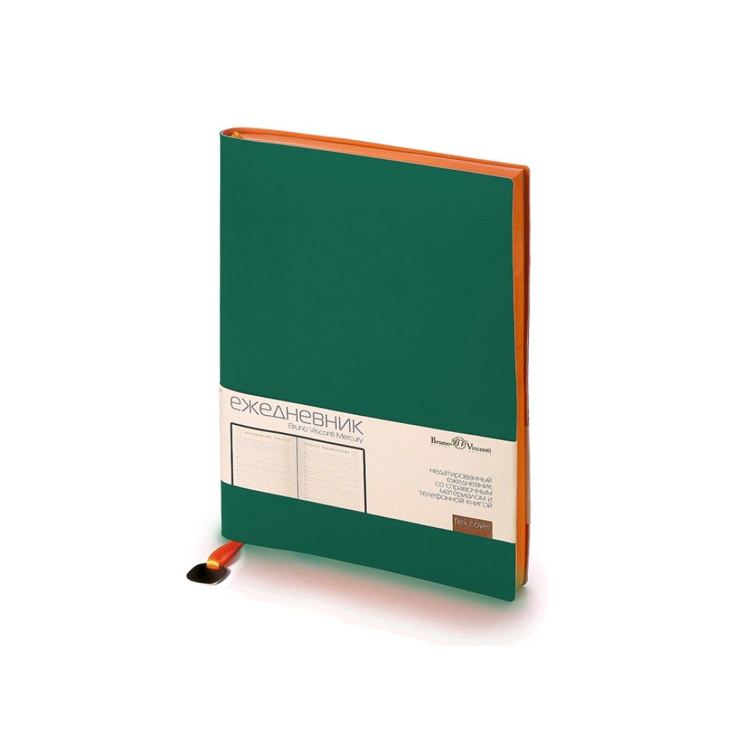 Ежедневник А5 недатированный «Mercury», темно-зеленый
