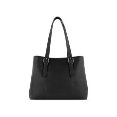 Сумка женская BUGATTI Bella, чёрная, воловья кожа/полиэстер, 33х14х25 см