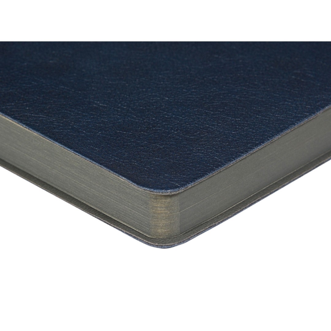 Ежедневник недатированный А5 «Boston», темно-синий (серый обрез)