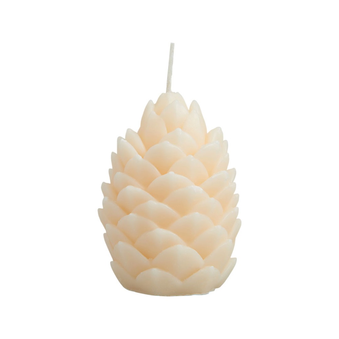 Свеча "Шишка", молочный